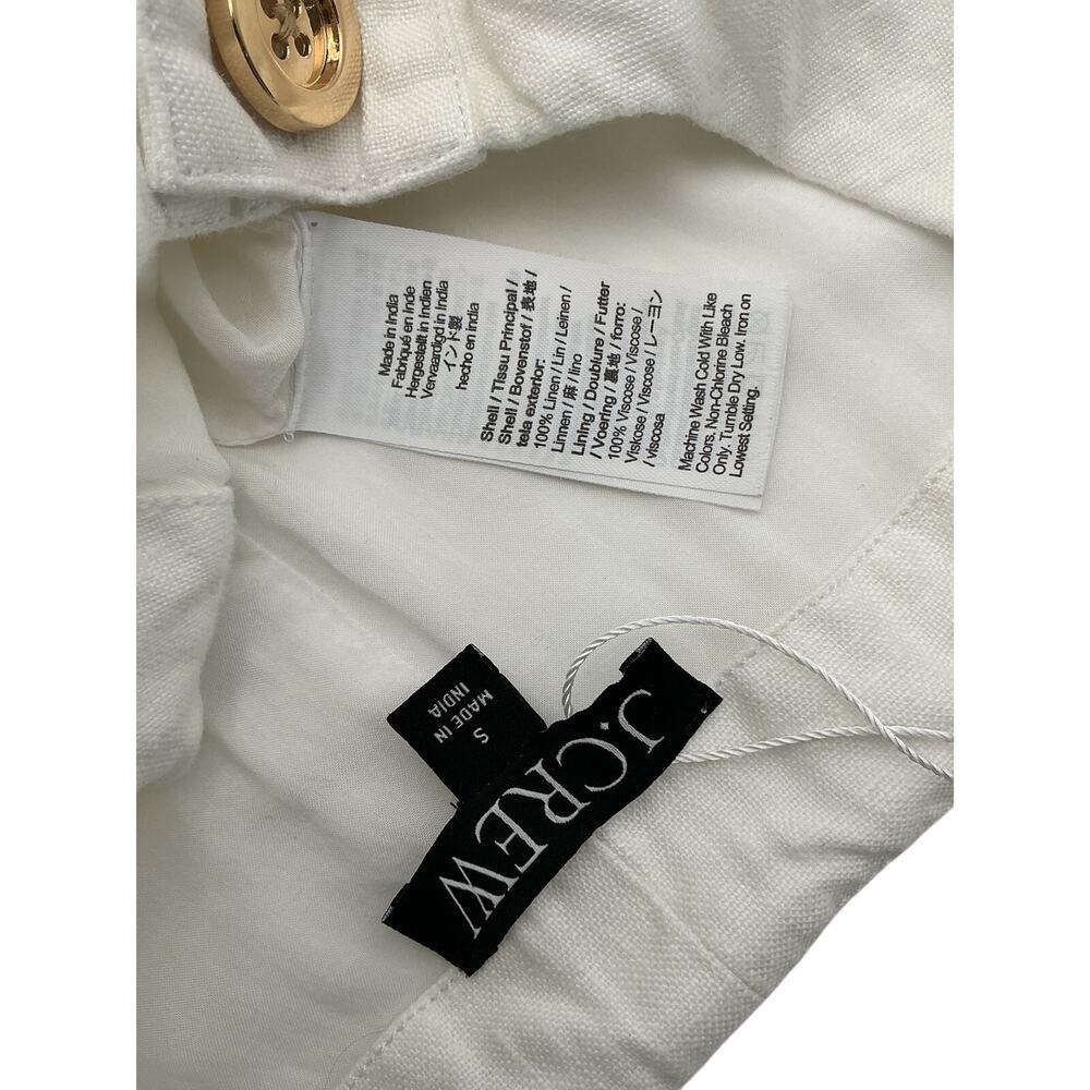 J.Crew Linen Button Front White Shift Dress Size S - Picture 4 of 4